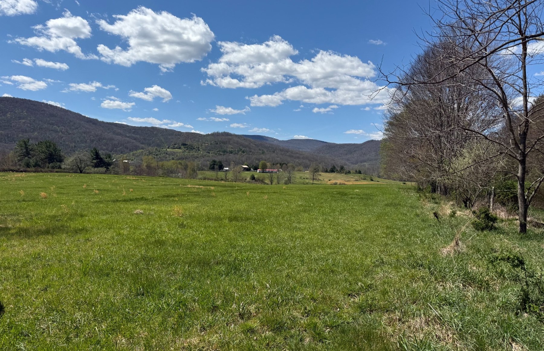 Long-range valley and mountain view